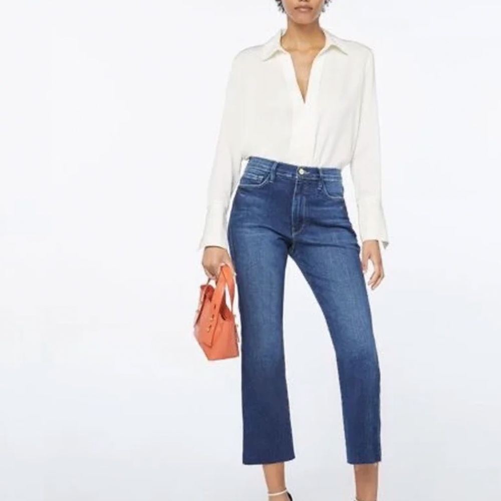 FRAME Sylvie Kick Boot Jeans Lakewood